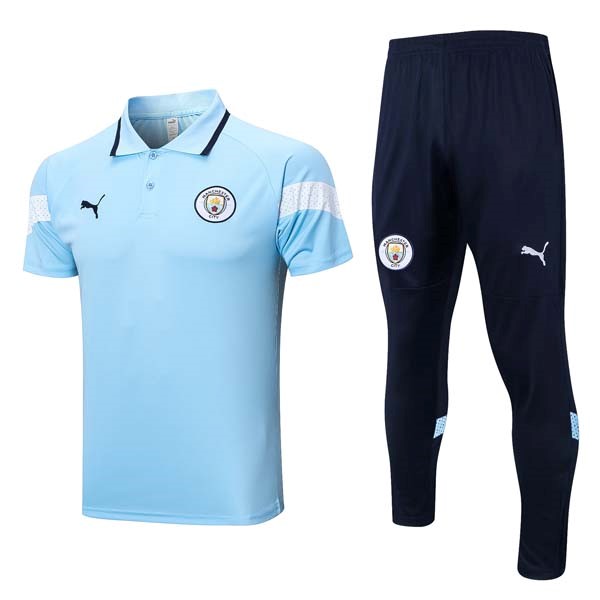 Polo Manchester City Conjunto Completo 2023 2024 Azul